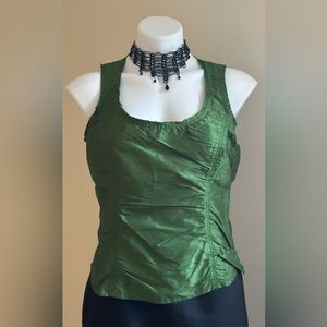 Areli Collections Trellis Green Hermes NWT Beautiful Top Zipper On Side SZ 8